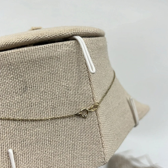 Vintage 10k Italy Gold Chain & Pendant with White and Yellow Gold Accents - Picture 5 of 12